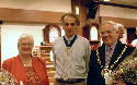 The Worshipful Mayor of Ipswich, Roger Fern, kindly gave up his time to open the exhibition, accompanied here by Jill Hadfield, President  of the BHI and Ian Coote, Branch Chairman
